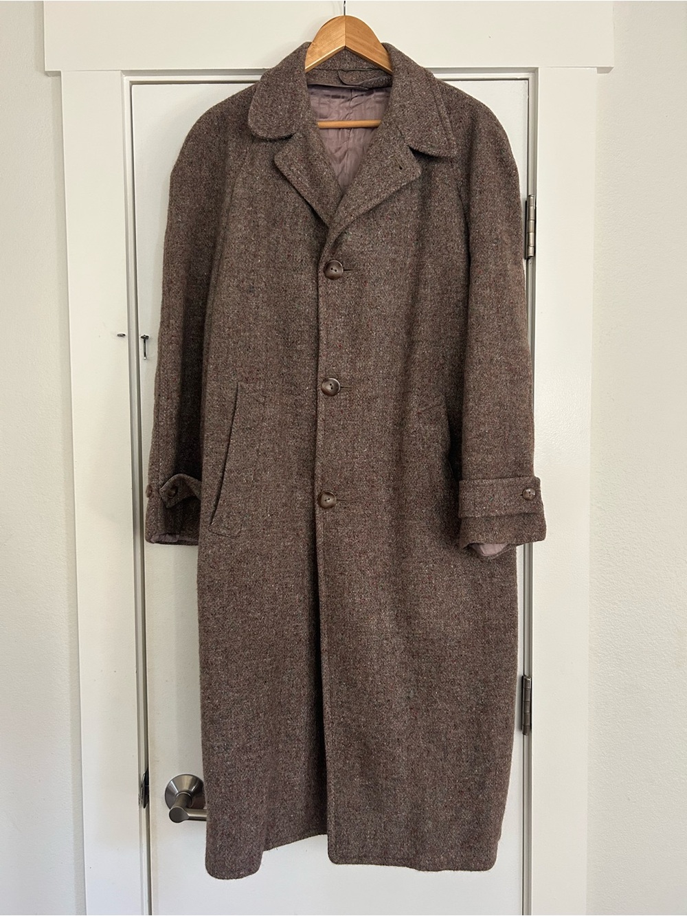 Vintage Hand Woven Harris Tweed Trench